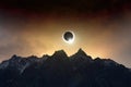 Amazing scientific background - total solar eclipse