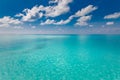 Amazing sea ocean view. Beautiful tropical nature, lagoon bay sunny cloudy blue sky. Seascape skyline horizon Royalty Free Stock Photo