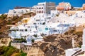 Amazing sea view on Traditional white cave house on Santorini island