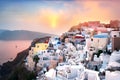 Beautiful sunset in Oia, Santorini, Greece Royalty Free Stock Photo