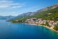 Amazing seascape, scenic aerial view of Makarska riviera, Dalmatia, Croatia. Outdoor travel background Royalty Free Stock Photo