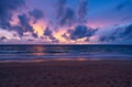 Amazing seascape with sunset clouds over the sea with dramatic sky sunset or sunrise Beautiful nature minimalist background and Royalty Free Stock Photo