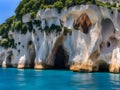 amazing seascape view on rock in the water