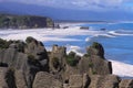 Amazing shapes of Pancake rocks Royalty Free Stock Photo