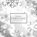 Amazing shiny silver background with black snowflakes effect