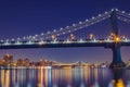 Amazing shot of the Manhattan Bridge at night