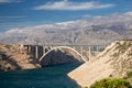 Amazing shot of the Maslenica Bridge in Posedarje, Croatia