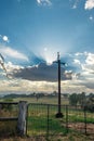 Amazing skies over a rural paddock