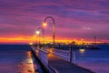 Spectacular sunset in Port Melbourne, Australia