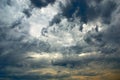 Amazing sky and dark storm cloud Royalty Free Stock Photo
