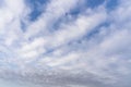 Amazing sky with white clouds and blue backgound Royalty Free Stock Photo