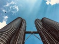 Amazing skyscape twin tower malaysia Royalty Free Stock Photo