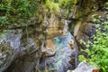 Amazing Soca river canyon in Slovenia Royalty Free Stock Photo