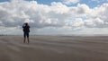 On the amazing Sonderstrand beach on the Romo peninsula, Jutland, Denmark.