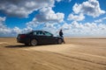 On the amazing Sonderstrand beach on the Romo peninsula, Jutland, Denmark