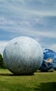 Amazing spectacle of inflatable planet models in Brno Czech Republic