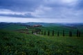 Tuscany landscape at night