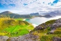 Amazing spring landscape of lofoten islands