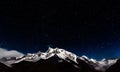 Stars over the mountain peak Royalty Free Stock Photo