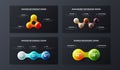 Amazing 2, 3, 5 step marketing analytics presentation vector illustration template bundle. Business data visualization design set.