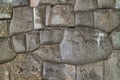 Amazing Stonework of the Ancient Inca Wall at Sacsayhuaman Archaeological site, Cusco, Peru Royalty Free Stock Photo