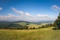 Amazing summer countryside under blue sky with clouds Royalty Free Stock Photo