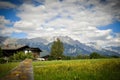 Amazing summer nature of Gosausee Vorderer lake Royalty Free Stock Photo