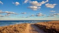 Amazing summer nature landscape on the Black sea coast at Tuzla beach, Romania Royalty Free Stock Photo