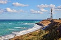 Amazing summer nature landscape on the Black sea coast at Tuzla beach, Romania Royalty Free Stock Photo