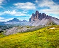 Amazing summer view of mountain peaks in Itaian Alps Royalty Free Stock Photo