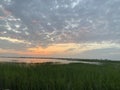 Sunrise over murrells inlet South Carolina marsh Royalty Free Stock Photo