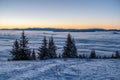 Amazing sunny morning in winter Little Fatra mountains