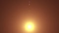 Amazing Sunrise with black background optical lens flares animation