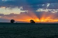 A Beautiful Sunrise on the Plains of Colorado Royalty Free Stock Photo