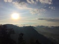 Amazing sunrise on bromo national park, Java island Royalty Free Stock Photo