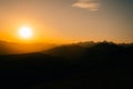 Amazing sunrise on the mountains Pyrenees Royalty Free Stock Photo