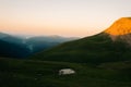 Amazing sunrise on the mountains Pyrenees Royalty Free Stock Photo