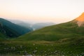 Amazing sunrise on the mountains Pyrenees Royalty Free Stock Photo