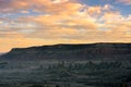 Amazing sunrise orange sky over the Cappadocia, Turkey