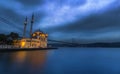 Amazing sunrise at ortakoy mosque, istanbul. Royalty Free Stock Photo