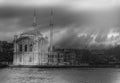 Amazing sunrise at ortakoy mosque, istanbul. Royalty Free Stock Photo