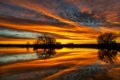 An Amazing Sunrise over a Lake in Colorado Royalty Free Stock Photo