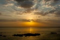 The Amazing Sunrise at the Red Sea in Calimera Habiba Beach Resort Royalty Free Stock Photo