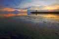 Amazing Sunrise in Sanur Beach, Bali, Indonesia. Royalty Free Stock Photo