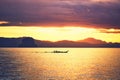 Amazing sunrise on the sea Royalty Free Stock Photo