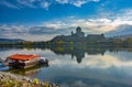 Amazing sunrise view over Danube river, Esztergom, Hungary Royalty Free Stock Photo