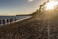 Amazing sunset on the beach