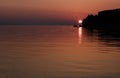 Amazing sunset from the beach in Central Dalmatia, Croatia