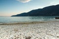 Amazing sunset on the beach of village of Vasiliki, Lefkada, Greece