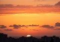 Amazing sunset on Beersheba, the capital of the Negev desert district Royalty Free Stock Photo